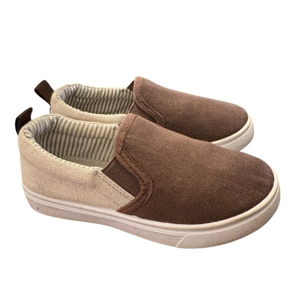 Okilol Kids Slip-On Brown Canvas Shoes size 9 - Picture 5 of 5
